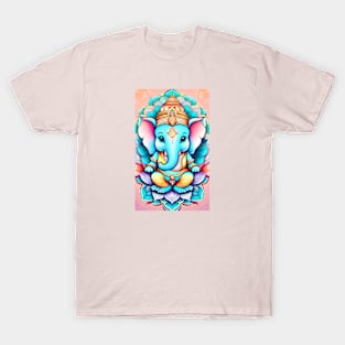 Baby Ganesh sitting on a lotus flower T-Shirt